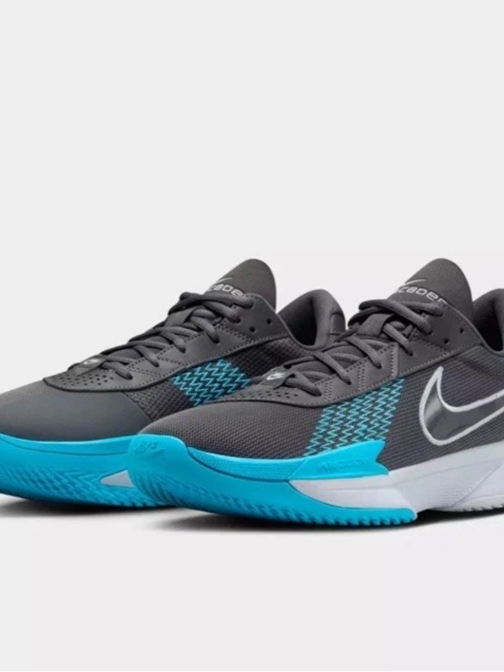 Nike Basketball Air Zoom GT Cut Academy Iron Grey Baltic Blue FB2599 006 Sz 8.5